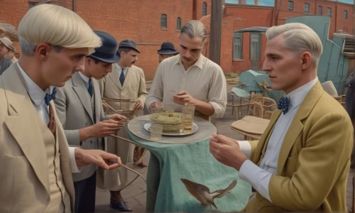 french 75,pomade,frock coat,1965,1967,egg cream,color image,1950s,businessmen,corpse reviver,wax figures museum,1940s,1960's,a wax dummy,theoretician physician,13 august 1961,anachronism,tailor,british tea,spy visual,Photography,General,Realistic