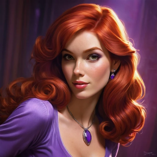 fantasy portrait,clary,scarlet witch,romantic portrait,daphne,fantasy art,red-haired,ariel,femme fatale,cg artwork,fantasy woman,starfire,sorceress,la violetta,fantasy picture,transistor,world digital painting,rarity,red head,redhair,Conceptual Art,Fantasy,Fantasy 15