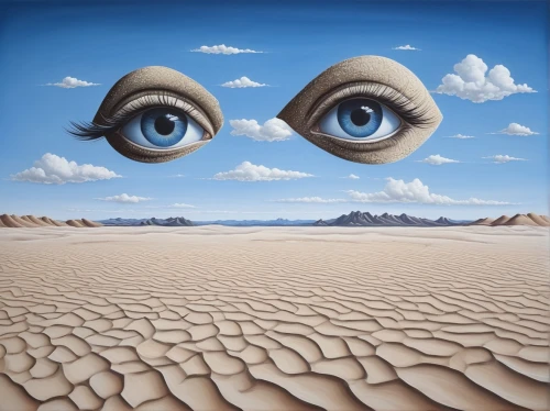 surrealism,surrealistic,optical illusion,dali,optical ilusion,third eye,women's eyes,sand art,all seeing eye,el salvador dali,desertification,the illusion,parallel worlds,arid landscape,illusion,eyedropper,psychedelic art,cosmic eye,morning illusion,eye,Photography,Artistic Photography,Artistic Photography 11