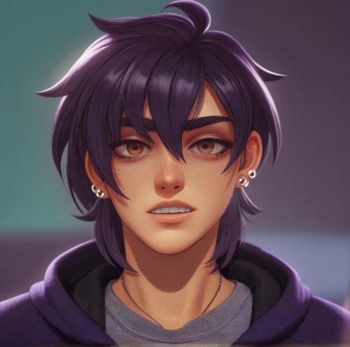 anime boy,vanitas,moody portrait,tumblr icon,ren,lance,edit icon,crop,bust,pupils,male character,skeptical,glare,digital painting,portrait background,pupil,adonis,head icon,unsure,dusk background