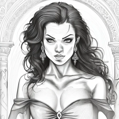 moana,fantasy portrait,venetia,celtic queen,vampire woman,bride,gothic portrait,vampire lady,fairy tale character,bridal,polynesian girl,sofia,cinderella,digital drawing,tiana,fantasy woman,samara,lineart,dead bride,rosa ' amber cover,Design Sketch,Design Sketch,Character Sketch