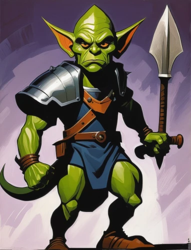 patrol,goblin,kobold,cleanup,green goblin,orc,swordsman,scandia gnome,imp,ogre,half orc,aaa,fgoblin,massively multiplayer online role-playing game,raphael,aesulapian staff,alien warrior,dane axe,fantasy warrior,dwarf sundheim,Illustration,American Style,American Style 09