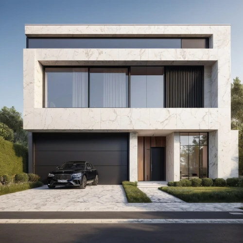 modern house,dunes house,3d rendering,render,cubic house,stucco frame,modern architecture,residential house,frame house,folding roof,gold stucco frame,modern style,garage door,contemporary,house shape,stucco wall,archidaily,luxury property,cube house,concrete construction,Photography,General,Natural