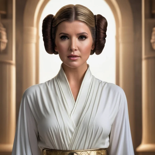 princess leia,official portrait,star mother,republic,imperial crown,imperial,jedi,sw,chewy,empire,imperial coat,magnificent,senator,rots,power icon,her,queen,female hollywood actress,senate,elenor power,Photography,General,Realistic