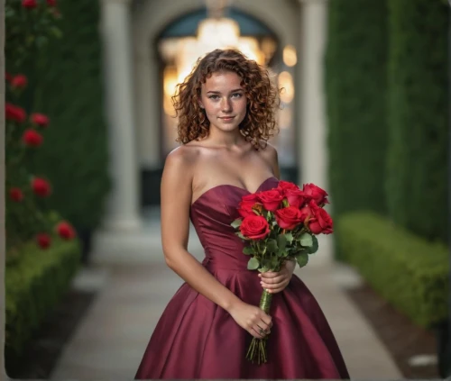 red carnations,with roses,red gown,red roses,bridesmaid,red carnation,red rose,quinceañera,girl in red dress,romantic portrait,romantic look,romantic rose,carnations,man in red dress,carnations arrangement,roses,beautiful girl with flowers,wedding photography,bridal clothing,debutante