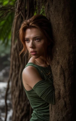 green dress,in green,fae,poison ivy,dryad,ivy,rapunzel,celtic woman,lara,faery,faerie,green background,green skin,in the forest,cave girl,greta oto,irish,green,enchanting,camo,Common,Common,Photography