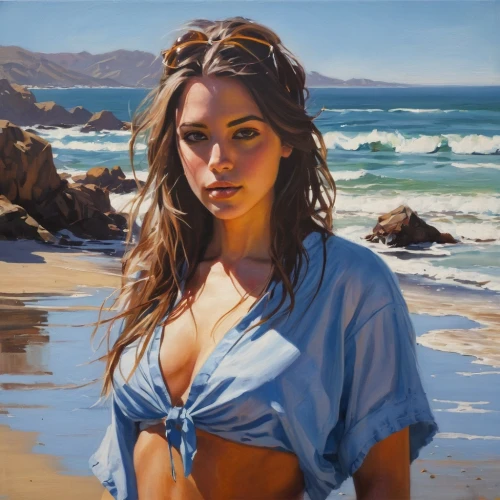 oil painting,oil painting on canvas,beach landscape,girl on the dune,italian painter,art painting,young woman,beach scenery,oil on canvas,painting technique,beach background,blue painting,by the sea,fantasy art,romantic portrait,painting,girl portrait,el mar,sea landscape,oil paint,Conceptual Art,Fantasy,Fantasy 15