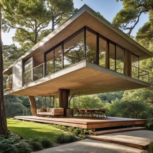 house in the forest,timber house,dunes house,cubic house,modern architecture,mid century house,cube house,modern house,house in the mountains,archidaily,house in mountains,wooden house,frame house,eco-construction,mid century modern,futuristic architecture,summer house,folding roof,mirror house,beautiful home,Photography,General,Realistic