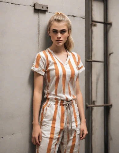 horizontal stripes,striped,stripes,striped background,jumpsuit,chainlink,prisoner,stripe,checkered,burglary,liberty cotton,orange,candy cane stripe,pin stripe,eleven,chequered,tied up,handcuffed,peach color,checkerboard,Photography,Natural