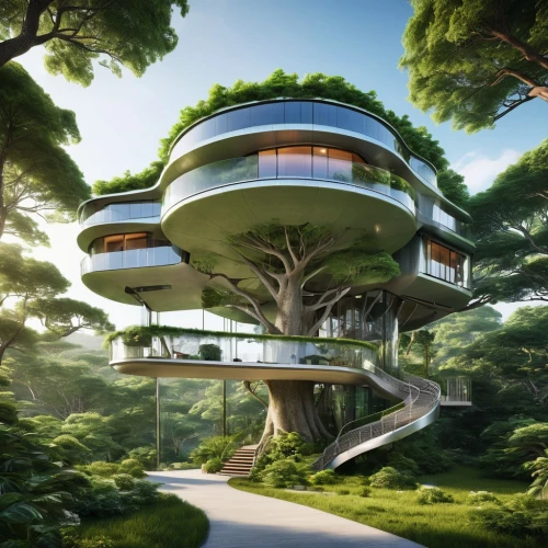 tree house,futuristic architecture,tree house hotel,treehouse,eco hotel,futuristic landscape,house in the forest,tree top,tree tops,eco-construction,treetops,sky apartment,tropical house,sky space concept,modern architecture,treetop,the japanese tree,dunes house,floating island,tree top path,Photography,General,Realistic