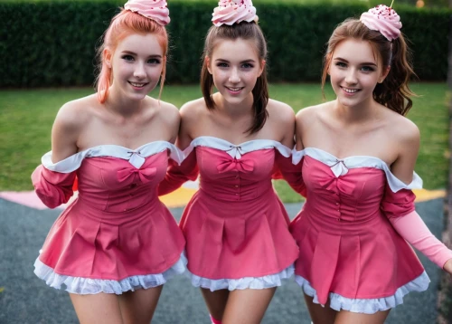 pin-up girls,retro pin up girls,pin up girls,costumes,pinkladies,halloween costumes,vintage girls,mini-dresses,doll dress,trio,christmas dolls,halloweenkuerbis,50's style,retro women,tutu,50s,joint dolls,retro halloween,hierochloe,elves,Photography,General,Realistic