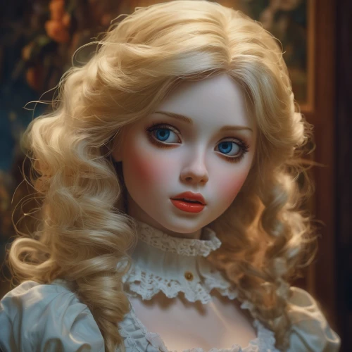female doll,vintage doll,doll's facial features,painter doll,victorian lady,porcelain dolls,realdoll,artist doll,porcelain doll,doll paola reina,japanese doll,doll figure,romantic portrait,model doll,emile vernon,handmade doll,fashion doll,blond girl,dress doll,collectible doll,Conceptual Art,Fantasy,Fantasy 01
