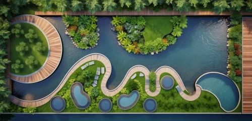 artificial island,floating islands,beam bridge,wastewater treatment,hydropower plant,artificial islands,river course,water courses,sewage treatment plant,water plant,swim ring,hydroelectricity,a river,meanders,river of life project,eco-construction,fluvial landforms of streams,water plants,riverbank,river landscape,Photography,General,Realistic