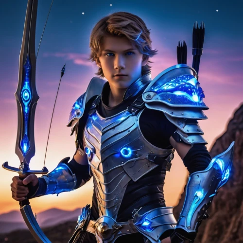 male elf,female warrior,rein,sagittarius,artemis,fantasy warrior,valerian,eufiliya,show off aurora,cosplay image,symetra,male character,cg artwork,paladin,warrior woman,merlin,zodiac sign libra,bow and arrows,digital compositing,alexander,Photography,General,Realistic