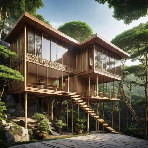 tree house hotel,tree house,house in the forest,japanese architecture,timber house,dunes house,cubic house,house in the mountains,treehouse,house in mountains,modern house,wooden house,asian architecture,eco-construction,tropical house,modern architecture,beautiful home,frame house,3d rendering,eco hotel,Photography,General,Realistic