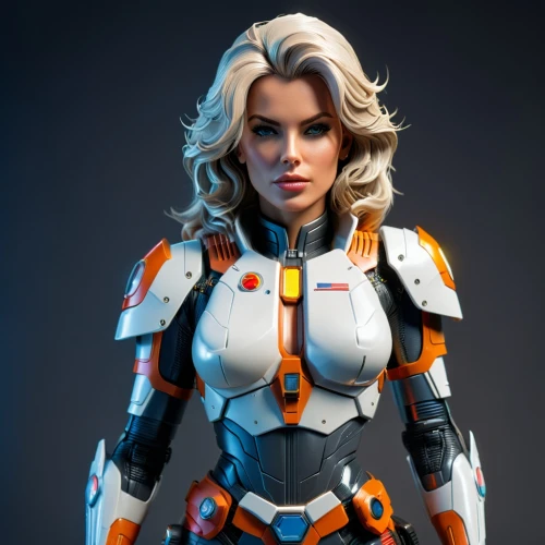 symetra,nova,lady medic,space-suit,spacesuit,space suit,orange,tracer,3d model,actionfigure,action figure,protective suit,3d figure,astronaut suit,vector girl,model kit,rc model,cuirass,female doctor,cosplay image,Photography,General,Sci-Fi