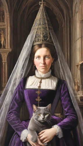 gothic portrait,girl in a historic way,portrait of christi,victorian lady,joan of arc,the angel with the veronica veil,vestment,the prophet mary,metropolitan bishop,la violetta,veil purple,priest,priesthood,mother of the bride,praying woman,portrait of a woman,victorian fashion,portrait of a girl,overskirt,girl in cloth,Digital Art,Comic