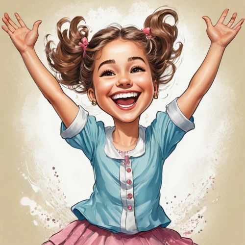 cheerfulness,a girl's smile,kids illustration,ecstatic,little girl twirling,cute cartoon image,little girl in wind,little girl running,girl with speech bubble,little girl in pink dress,children's background,girl drawing,cheerful,leap for joy,little girl ballet,illustrator,kids' things,the girl's face,cheering,girl portrait,Illustration,Abstract Fantasy,Abstract Fantasy 23