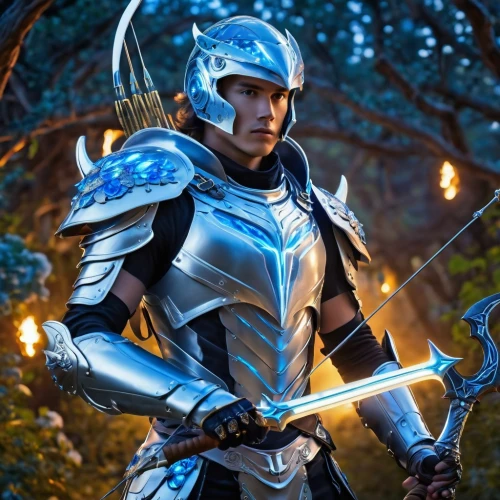 male elf,excalibur,knight armor,fantasy warrior,paladin,dane axe,cosplay image,male character,awesome arrow,cullen skink,silver arrow,dragoon,massively multiplayer online role-playing game,female warrior,archer,armor,alien warrior,armored,cleanup,swordsman,Photography,General,Realistic