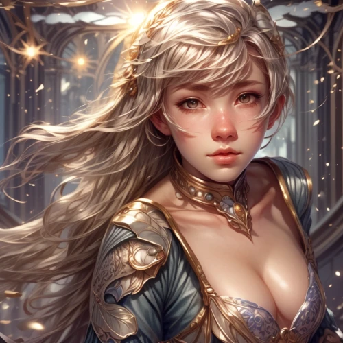 fantasy portrait,zodiac sign libra,libra,fantasy art,fantasy woman,aurora,elza,mystical portrait of a girl,zodiac sign gemini,zodiac sign leo,fantasy picture,golden crown,fantasy girl,cg artwork,elven,della,ursa,eris,the enchantress,fae