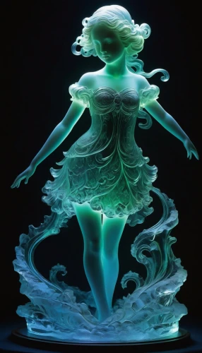 neon body painting,3d figure,water nymph,green mermaid scale,glass painting,glow in the dark paint,malachite,water creature,light drawing,mother earth statue,merfolk,ice queen,water-the sword lily,blue enchantress,water display,bodypainting,water rose,drawing with light,sculpt,dryad,Illustration,Realistic Fantasy,Realistic Fantasy 16