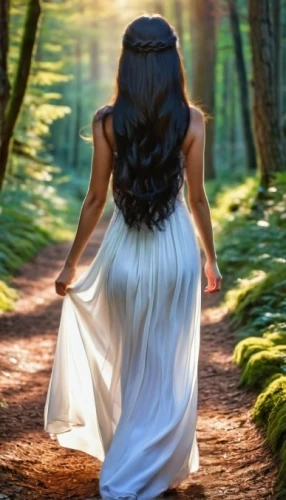 ballerina in the woods,girl in a long dress from the back,girl walking away,girl in a long dress,woman walking,forest path,girl in white dress,the mystical path,mystical portrait of a girl,celtic woman,polynesian girl,faerie,wooden path,pathway,in the forest,forest walk,faery,forest background,girl in a long,a girl in a dress