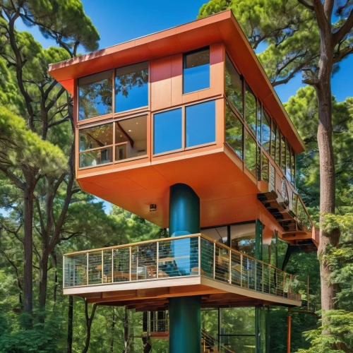 tree house hotel,tree house,treehouse,cubic house,mid century house,mid century modern,observation tower,dunes house,house in the forest,modern architecture,cube house,stilt house,frame house,lookout tower,animal tower,sky apartment,timber house,residential tower,cube stilt houses,inverted cottage,Photography,General,Realistic