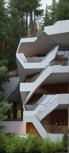 futuristic architecture,dunes house,cubic house,modern architecture,japanese architecture,modern house,archidaily,frame house,futuristic art museum,3d rendering,folding roof,jewelry（architecture）,arhitecture,cube house,render,contemporary,residential house,arq,residential,house in the forest,Photography,General,Realistic