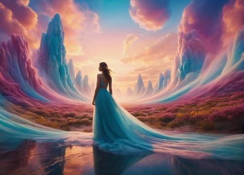 fantasy picture,fantasy art,world digital painting,fantasia,mystical portrait of a girl,fantasy landscape,3d fantasy,astral traveler,passion bloom,flow of time,awakening,enchanted,mystical,photomanipulation,way of the roses,the mystical path,aura,fantasy woman,eternity,mermaid background,Photography,General,Commercial