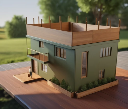 dog house frame,3d rendering,wooden house,cubic house,miniature house,cube stilt houses,wooden mockup,wood doghouse,timber house,small house,eco-construction,smart house,mid century house,3d render,modern house,dog house,model house,grass roof,smart home,3d model,Photography,General,Realistic