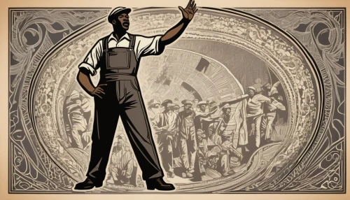 winemaker,black businessman,steam icon,brown sailor,blue-collar worker,chimney sweep,cd cover,quarterstaff,juneteenth,justitia,roaring 20's,conductor,steam logo,pilgrim,gentleman icons,white-collar worker,twenties of the twentieth century,game illustration,png image,standing man,Illustration,Realistic Fantasy,Realistic Fantasy 21