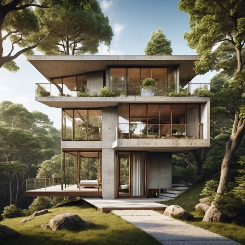 dunes house,house in the forest,cubic house,modern house,tree house,modern architecture,eco-construction,timber house,mid century house,3d rendering,luxury property,frame house,treehouse,beautiful home,luxury real estate,futuristic architecture,house in mountains,japanese architecture,cube house,house in the mountains,Photography,General,Realistic