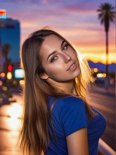 beautiful young woman,vegas,girl in t-shirt,arizona,las vegas,pretty young woman,portrait background,young woman,colorful background,female model,photo session at night,teen,romantic portrait,sunset glow,desert background,portrait photography,model beauty,girl portrait,portrait photographers,semi-profile,Photography,General,Realistic