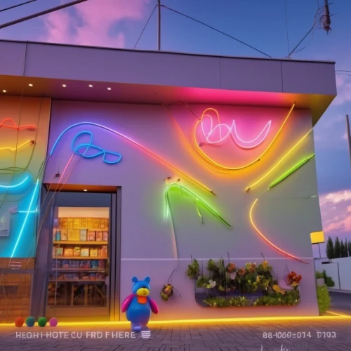 neon cocktails,neon drinks,neon coffee,neon ice cream,neon sign,retro diner,neon light drinks,neon human resources,cat's cafe,ice cream shop,illuminated advertising,a restaurant,rainbow rabbit,deco bunny,fast food restaurant,unique bar,kawaii foods,neon candies,taco mouse,nyan,Photography,General,Realistic