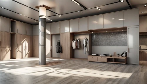 walk-in closet,showroom,modern room,boutique,loft,interior modern design,cabinetry,wardrobe,interior design,modern office,hallway space,storefront,display window,gallery,modern minimalist kitchen,laundry shop,women's closet,dark cabinetry,showcase,vitrine