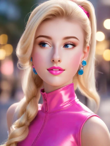 barbie,realdoll,barbie doll,elsa,doll's facial features,female doll,fashion dolls,fashion doll,pompadour,pink beauty,model doll,ken,retro girl,bright pink,doll paola reina,princess' earring,magenta,retro woman,female model,beautiful model,Photography,Commercial