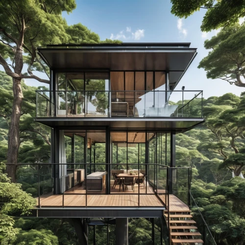 tree house hotel,tree house,japanese architecture,cubic house,house in the forest,treehouse,timber house,archidaily,frame house,dunes house,eco-construction,sky apartment,modern house,cube house,asian architecture,observation tower,modern architecture,eco hotel,treetops,luxury property,Photography,General,Realistic