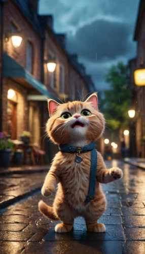 cute cartoon character,cartoon cat,cute cat,walking in the rain,street cat,red cat,tom cat,red tabby,cat warrior,toy's story,the cat,stray cat,little cat,cute cartoon image,rescue alley,cat,alley cat,animal film,funny cat,chinese pastoral cat,Photography,General,Cinematic