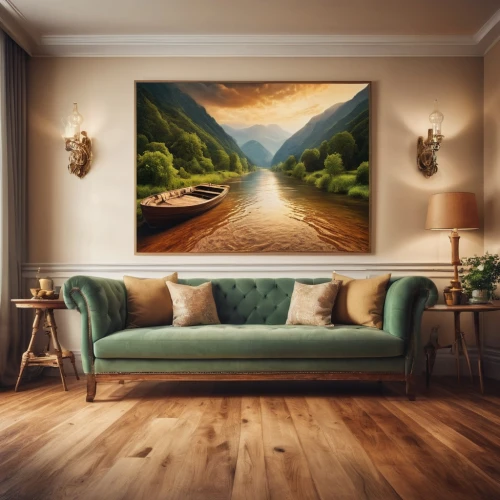 river landscape,landscape background,river view,art painting,wooden wall,oil painting on canvas,wall decor,wall decoration,interior decor,home landscape,panoramic landscape,paintings,interior decoration,modern decor,living room,livingroom,boat landscape,wood flooring,sitting room,world digital painting,Photography,General,Cinematic