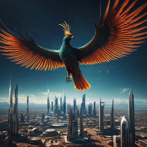 garuda,bird kingdom,city pigeon,blue and gold macaw,griffon bruxellois,phoenix,perico,cairo,macaws blue gold,dubai,sci fiction illustration,falcon,horus,bird of prey,fantasy picture,birds of prey-night,stadium falcon,skycraper,bird in the sky,bird bird kingdom,Photography,Documentary Photography,Documentary Photography 11