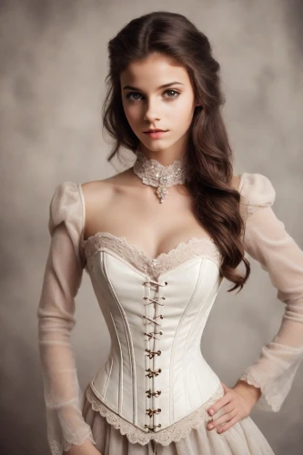 bodice,bridal clothing,corset,victorian lady,celtic woman,miss circassian,wedding dresses,women's clothing,female doll,southern belle,women clothes,white rose snow queen,celtic queen,victorian style,a charming woman,fairy tale character,doll dress,ball gown,beautiful young woman,young woman,Photography,Cinematic