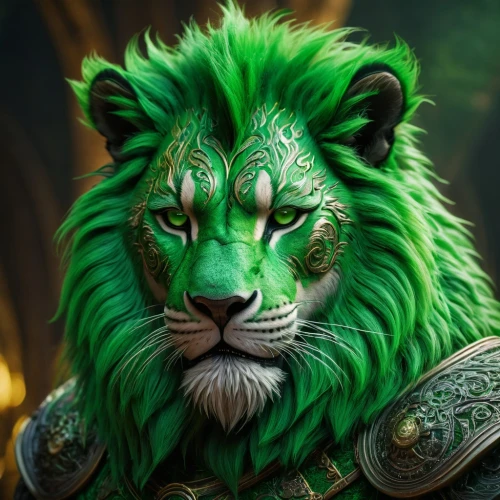 patrol,forest king lion,green,aaa,lion - feline,green aurora,lion,green dragon,malachite,royal tiger,green and white,emerald,leo,green skin,male lion,female lion,panthera leo,a tiger,tiger png,king of the jungle,Photography,General,Fantasy