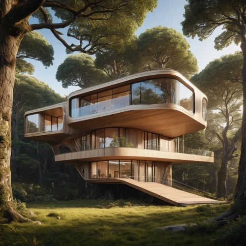 dunes house,house in the forest,cubic house,tree house,timber house,modern house,3d rendering,modern architecture,mid century house,tree house hotel,treehouse,cube house,wooden house,eco-construction,archidaily,frame house,futuristic architecture,house in the mountains,holiday home,house in mountains,Photography,General,Natural