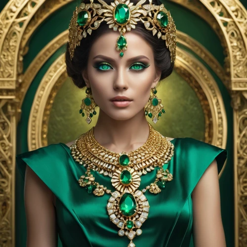 gold jewelry,cleopatra,emerald,jewellery,miss circassian,diadem,gold ornaments,bridal jewelry,jewelry store,jewelry,cuban emerald,gift of jewelry,jewelry manufacturing,adornments,jewelry（architecture）,bridal accessory,celtic queen,jewels,house jewelry,javanese,Photography,General,Realistic