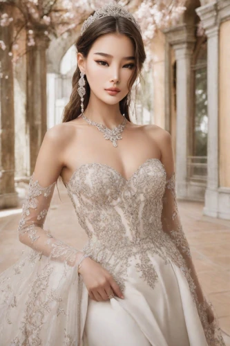 bridal clothing,bridal dress,wedding gown,wedding dresses,bridal jewelry,bridal,bridal accessory,wedding dress,ball gown,silver wedding,wedding dress train,quinceanera dresses,miss vietnam,debutante,bride,ao dai,bridal party dress,hanbok,wedding photo,elegant,Photography,Realistic