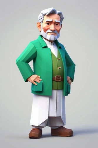 theoretician physician,cartoon doctor,scandia gnome,geppetto,elderly man,professor,3d model,covid doctor,biologist,physician,kasperle,a carpenter,elderly person,shopkeeper,3d figure,ship doctor,pensioner,gnome,peter i,chef,Unique,3D,Low Poly