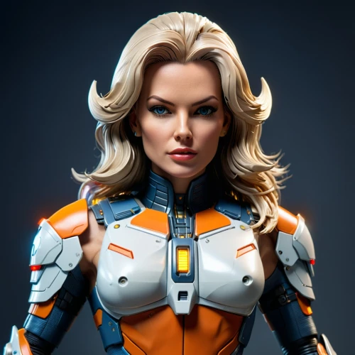 symetra,head woman,orange,nova,kestrel,actionfigure,hornet,vector girl,wasp,shoulder pads,action figure,3d figure,captain marvel,3d model,female doctor,cyborg,cuirass,female doll,heavy object,ronda,Photography,General,Sci-Fi