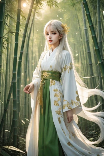 hanbok,cosplay image,ao dai,fantasy picture,anime japanese clothing,ginko,fantasy portrait,lily of the field,lily of the valley,lilly of the valley,fairy tale character,bamboo flute,junshan yinzhen,asian costume,dragon li,mystical portrait of a girl,oriental princess,tilia,kitsune,suit of the snow maiden,Photography,Natural