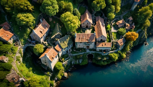 riva del garda,kravice,lake bled,lake annecy,croatia,bled,aerial landscape,bird's-eye view,plitvice,bird's eye view,oberhofen castle,drone image,house with lake,drone view,lombardy,sveti stefan,krka national park,lake lucerne region,drone photo,slovenia,Photography,General,Fantasy