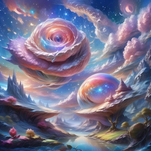 fairy galaxy,star winds,astral traveler,fantasy landscape,fairy world,cosmic flower,rainbow clouds,fantasy picture,colorful stars,cosmos field,starscape,celestial event,spiral nebula,dream world,cosmos wind,celestial,universe,dimensional,prism ball,sky rose